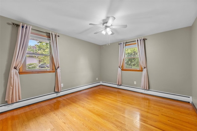 38 Degarmo Hills Rd, Wappingers Falls, NY 12590 - unfurnished room featuring wood finished floors, ceiling fan, and a baseboard radiator
