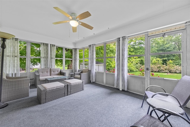 38 Degarmo Hills Rd, Wappingers Falls, NY 12590 - sunroom with a ceiling fan and plenty of natural light