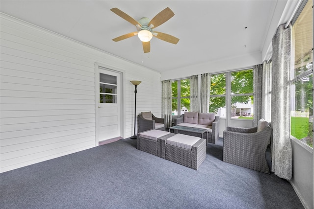 38 Degarmo Hills Rd, Wappingers Falls, NY 12590 - sunroom featuring outdoor lounge area and ceiling fan