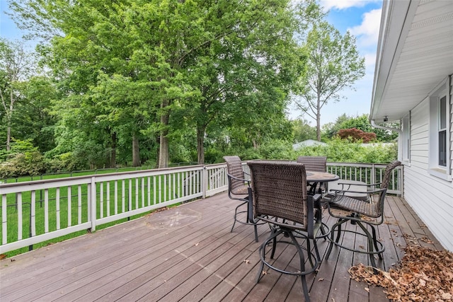 38 Degarmo Hills Rd, Wappingers Falls, NY 12590 - wooden terrace featuring a yard and outdoor dining space