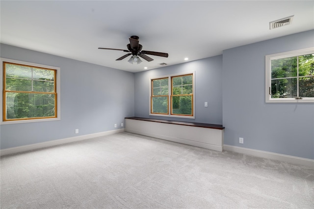 22 Commonwealth Ave, Massapequa, NY 11758 - carpeted empty room featuring a ceiling fan, baseboards, and recessed lighting