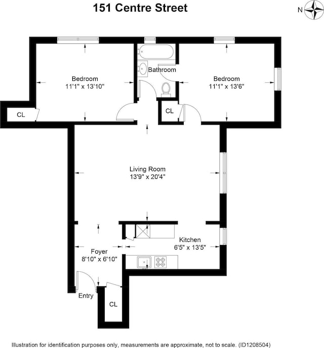 151 Centre Ave Unit 5D, New Rochelle, NY 10805 - room layout