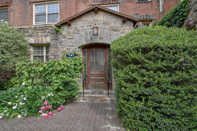 151 Centre Ave Unit 5D, New Rochelle, NY 10805 - entrance to property featuring stone siding