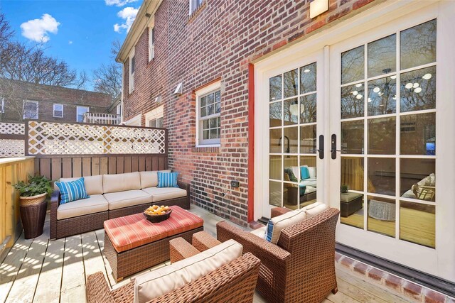 3951 45th St Unit 1, Sunnyside, NY 11104 - deck with an outdoor hangout area
