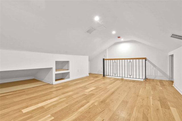 3951 45th St Unit 1, Sunnyside, NY 11104 - additional living space with lofted ceiling, light wood-style floors, built in features, baseboards, and recessed lighting