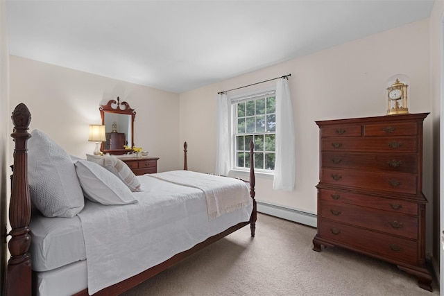1 Bray Farm Ln, Wappingers Falls, NY 12590 - bedroom with a baseboard heating unit and light carpet