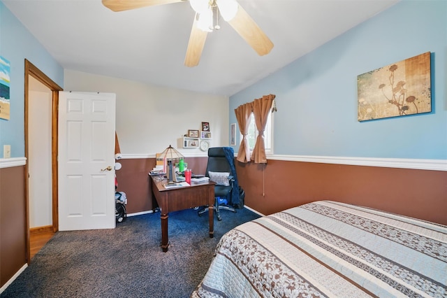 23 Waldron Dr, Stony Point, NY 10980 - carpeted bedroom with baseboards and ceiling fan