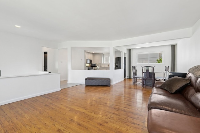 360 Robyn Pl, East Meadow, NY 11554 - living room with wood finished floors and baseboards