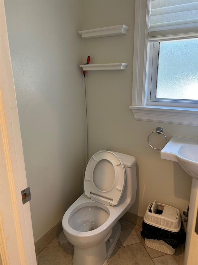 13-01 146th Pl, Whitestone, NY 11357 - bathroom featuring tile patterned flooring, toilet, and baseboards