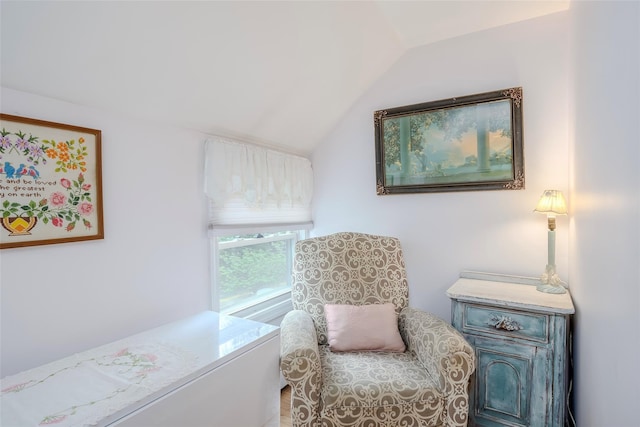 395 Main St, Northport, NY 11768 - living area featuring vaulted ceiling