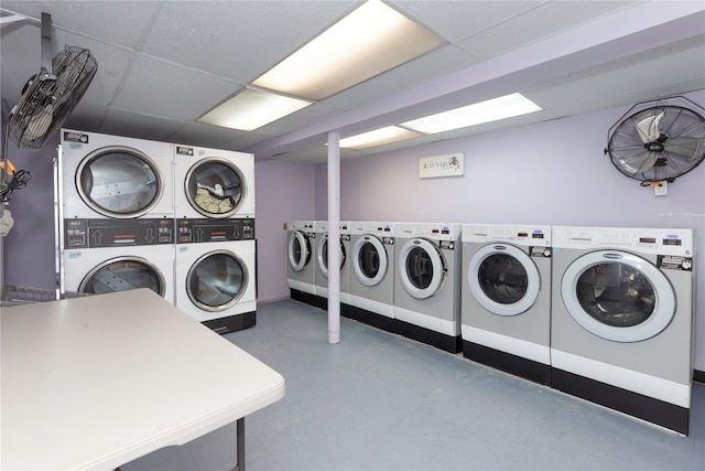 380 N Broadway Unit D4, Yonkers, NY 10701 - communal laundry room with independent washer and dryer and stacked washer / dryer