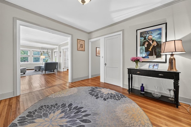 51 S Airmont Rd, Airmont, NY 10901 - entrance foyer featuring ornamental molding and wood finished floors