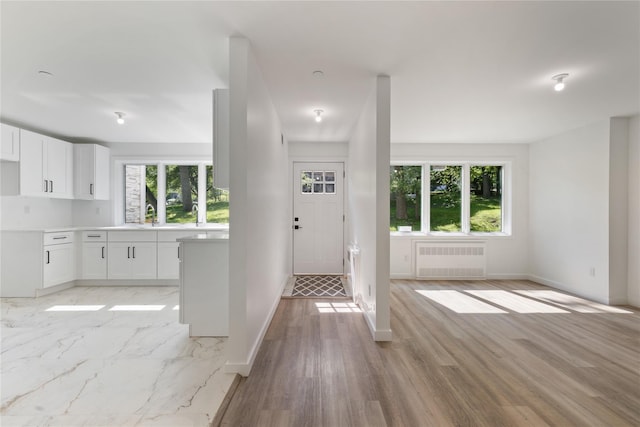40 Singer Ave Unit 201, Spring Valley, NY 10977 - entryway with radiator and light wood finished floors