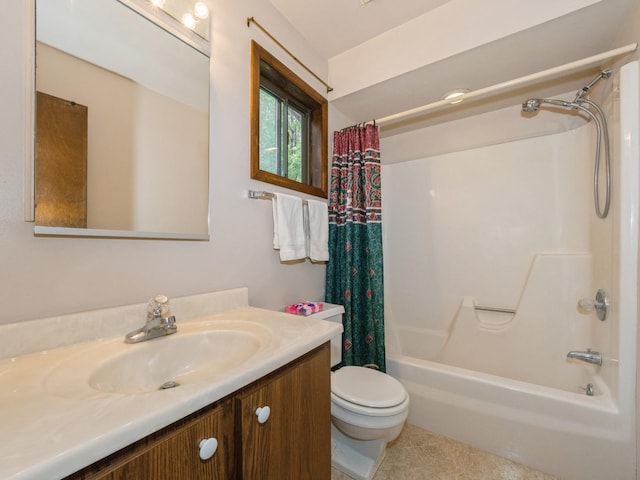 29 Sachson Pl, Wappingers Falls, NY 12590 - bathroom featuring vanity, shower / tub combo with curtain, toilet, and tile patterned flooring