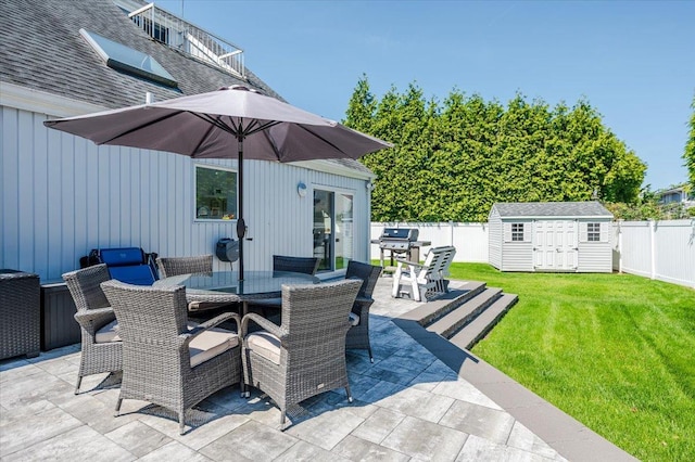 1270 Mara Ct, Atlantic Beach, NY 11509 - view of patio with outdoor dining area and a grill