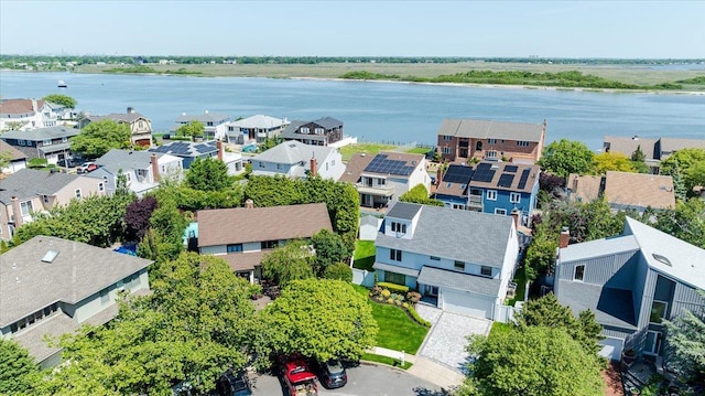 1270 Mara Ct, Atlantic Beach, NY 11509 - aerial perspective of suburban area with a large body of water