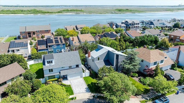 1270 Mara Ct, Atlantic Beach, NY 11509 - aerial perspective of suburban area with a large body of water