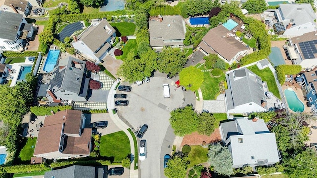 1270 Mara Ct, Atlantic Beach, NY 11509 - aerial view of property and surrounding area with nearby suburban area and a pool