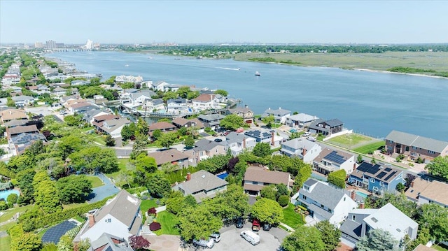 1270 Mara Ct, Atlantic Beach, NY 11509 - aerial perspective of suburban area with a large body of water