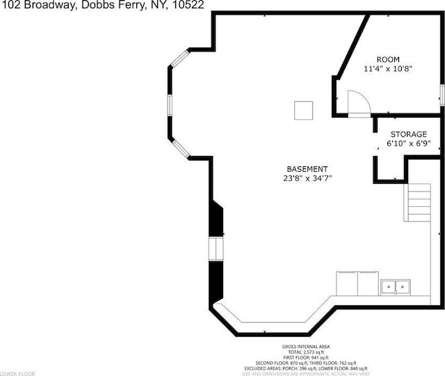 102 Broadway, Dobbs Ferry, NY 10522 - room layout