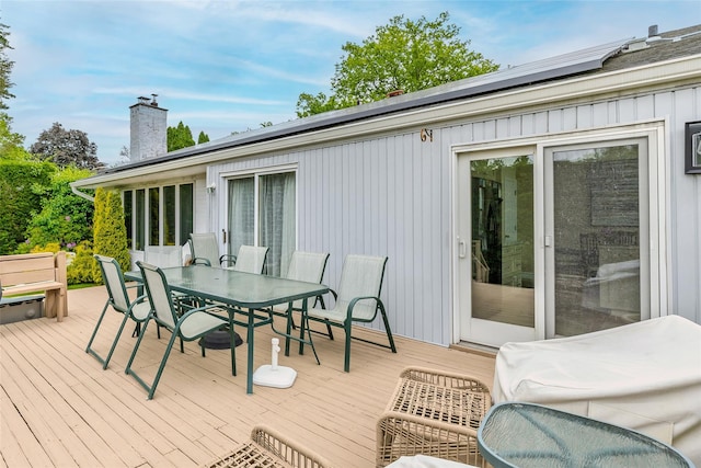 36 Randy Ln, Plainview, NY 11803 - wooden terrace featuring outdoor dining space