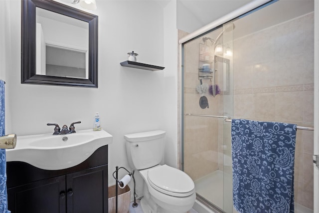 7 Pilgrim Ln, Washingtonville, NY 10992 - bathroom featuring vanity, toilet, and a stall shower