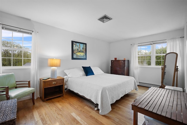 7 Pilgrim Ln, Washingtonville, NY 10992 - bedroom with a baseboard heating unit and light wood-type flooring