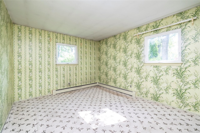 810 Tooker Ave, West Babylon, NY 11704 - empty room with wallpapered walls