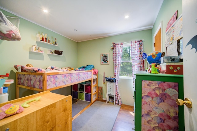 287 Norton Rd, Red Hook, NY 12571 - bedroom with ornamental molding, wood finished floors, and recessed lighting