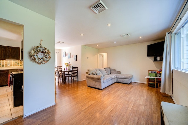 287 Norton Rd, Red Hook, NY 12571 - living room with light wood-style flooring, recessed lighting, and baseboards