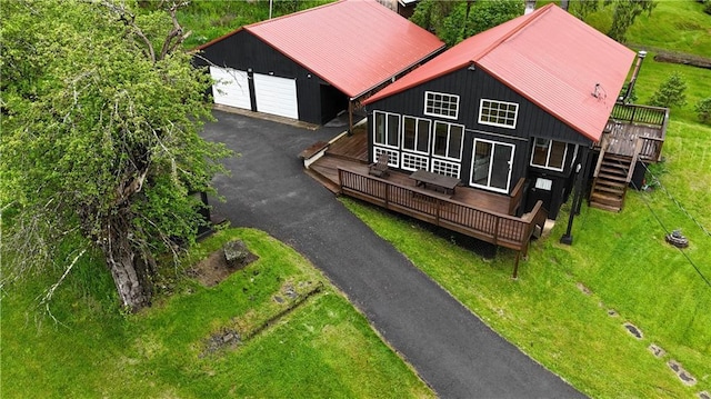 240 Cooks Brook Rd, Roscoe, NY 12776 - view from above of property