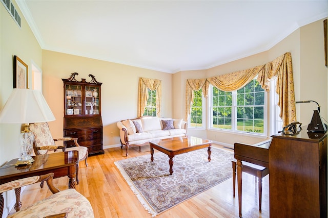 2 Marion Way, Lagrangeville, NY 12540 - living room with light wood-type flooring and crown molding