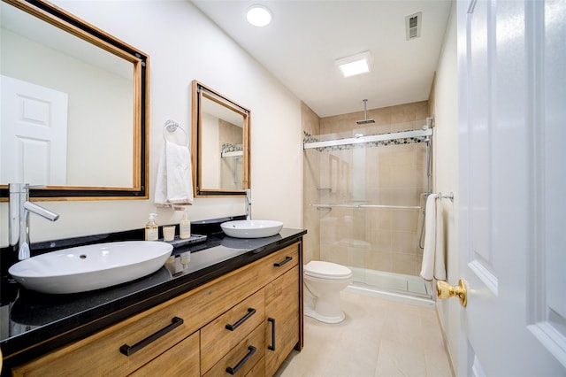 2 Marion Way, Lagrangeville, NY 12540 - bathroom featuring a shower stall, double vanity, and tile patterned flooring