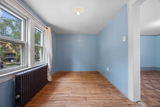 12104 Linden Blvd, South Ozone Park, NY 11420 - additional living space with radiator and wood finished floors