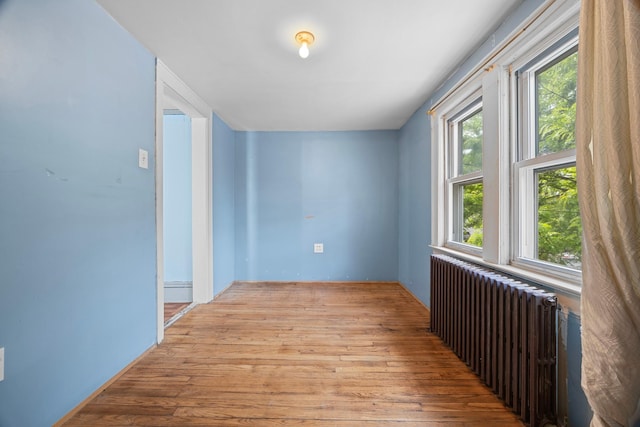 12104 Linden Blvd, South Ozone Park, NY 11420 - spare room featuring radiator and light wood finished floors