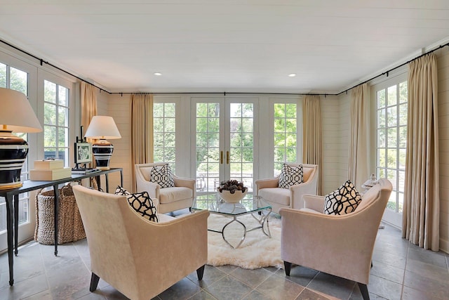 191 Elderfields Rd, Manhasset, NY 11030 - living area featuring healthy amount of natural light and french doors