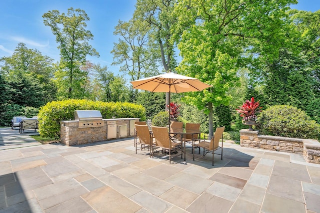 191 Elderfields Rd, Manhasset, NY 11030 - view of patio featuring outdoor dining area and a sink