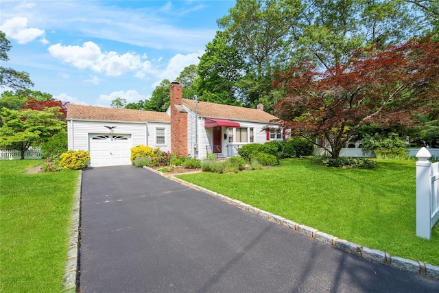 224 Washington Ave, Saint James, NY 11780 - ranch-style house with a garage, driveway, and a chimney