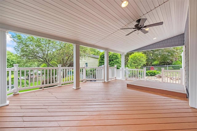 12 Hillside Ter, Amawalk, NY 10501 - deck with ceiling fan