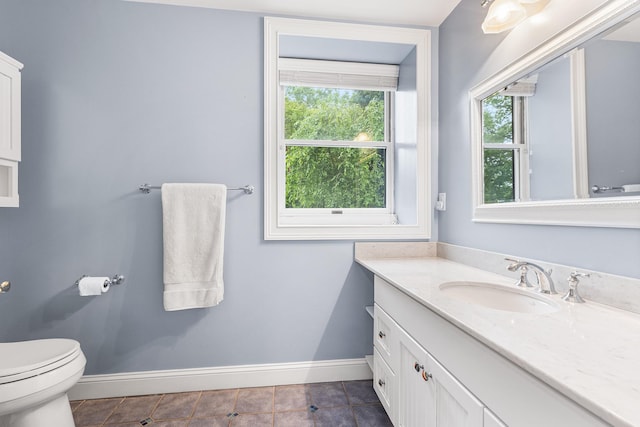 8 Upland Ct, South Salem, NY 10590 - bathroom featuring vanity, baseboards, toilet, and tile patterned flooring