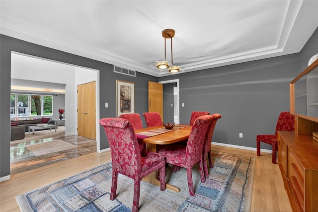 109 Sleight Plass Rd, Poughkeepsie, NY 12603 - dining room with wood finished floors and a raised ceiling