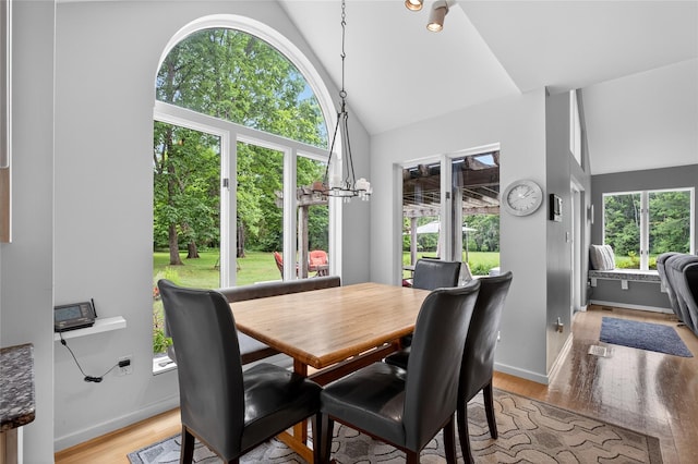 109 Sleight Plass Rd, Poughkeepsie, NY 12603 - dining space with lofted ceiling and light wood-style flooring