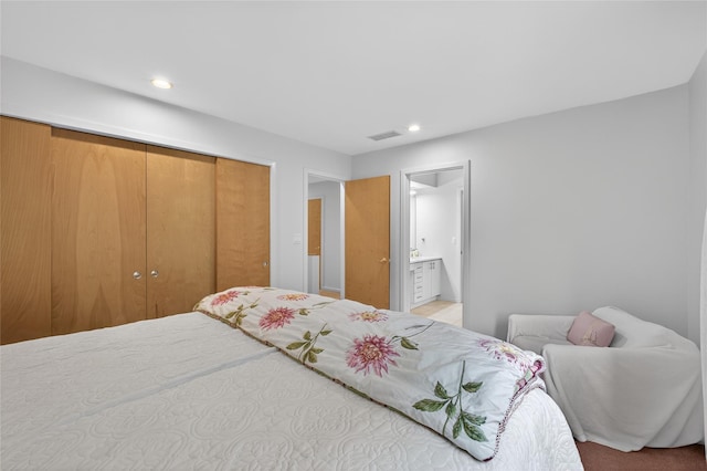 109 Sleight Plass Rd, Poughkeepsie, NY 12603 - bedroom featuring a closet, recessed lighting, and ensuite bathroom