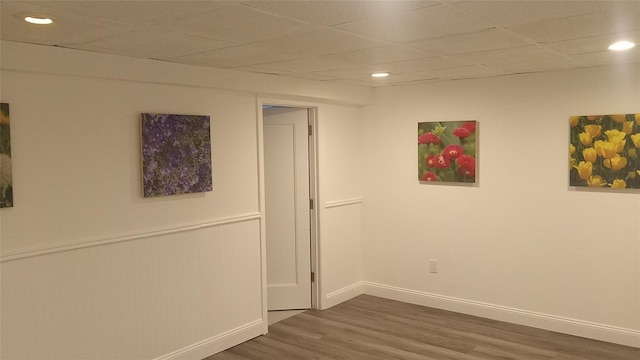 34 Park Ln, Medford, NY 11763 - unfurnished room with wood finished floors, baseboards, and recessed lighting