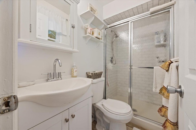 550 Saw Mill River Rd, Millwood, NY 10546 - bathroom featuring toilet, vanity, and a stall shower