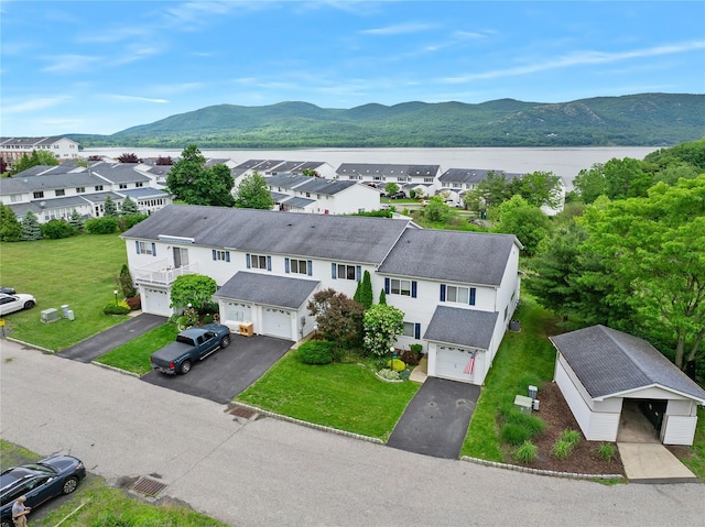 221 Tamerisk Ln, New Windsor, NY 12553 - aerial view of residential area featuring a mountainous background