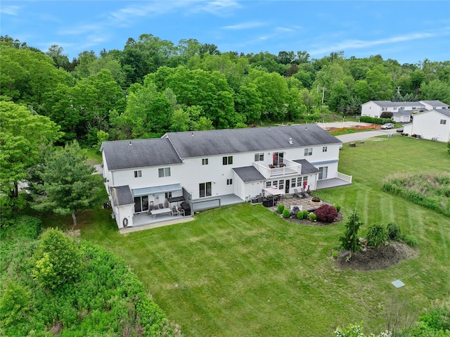 221 Tamerisk Ln, New Windsor, NY 12553 - aerial view of property and surrounding area with a heavily wooded area