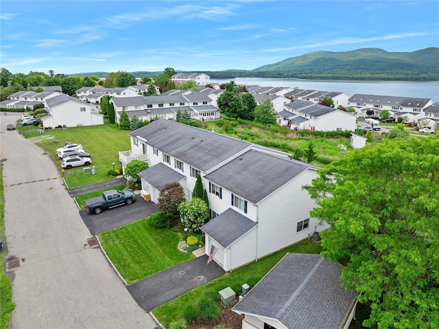 221 Tamerisk Ln, New Windsor, NY 12553 - aerial perspective of suburban area featuring a water and mountain view