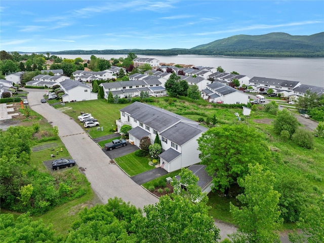 221 Tamerisk Ln, New Windsor, NY 12553 - aerial view of residential area featuring a water and mountain view