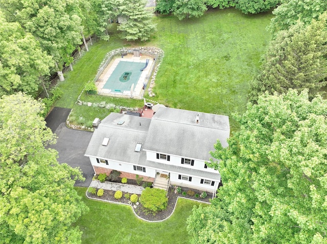 285 Willow Grove Rd, Stony Point, NY 10980 - view from above of property with a pool area